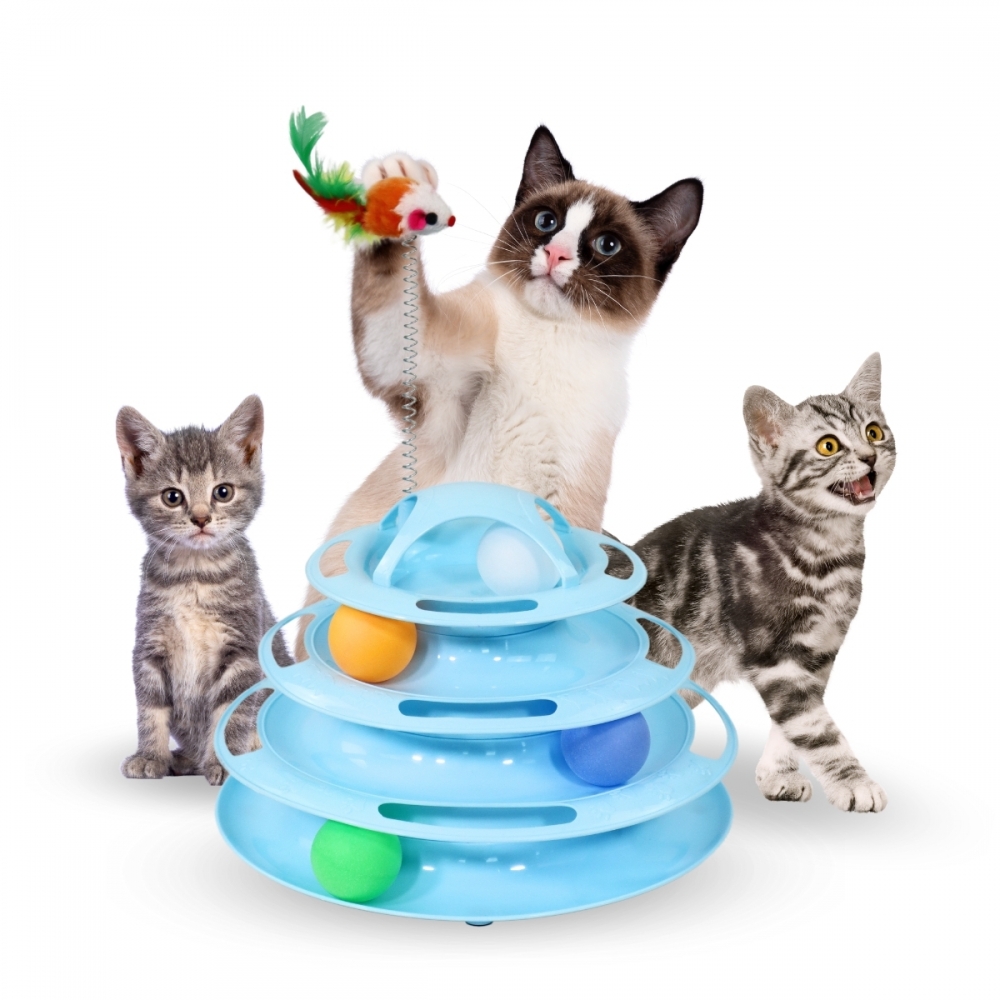 Mobiclinic Juego interactivo para gatos Compacto Actividad física Diseño en torre Catplay