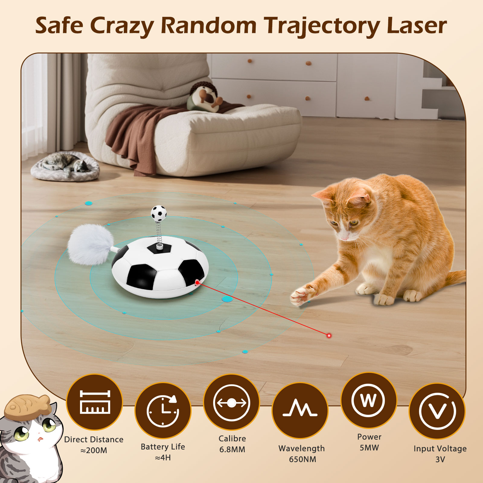 Juego 7 Juguetes Para Gatos - Con Plumas, Campanas, Maderas, Para Interactuar Y Ejercicio