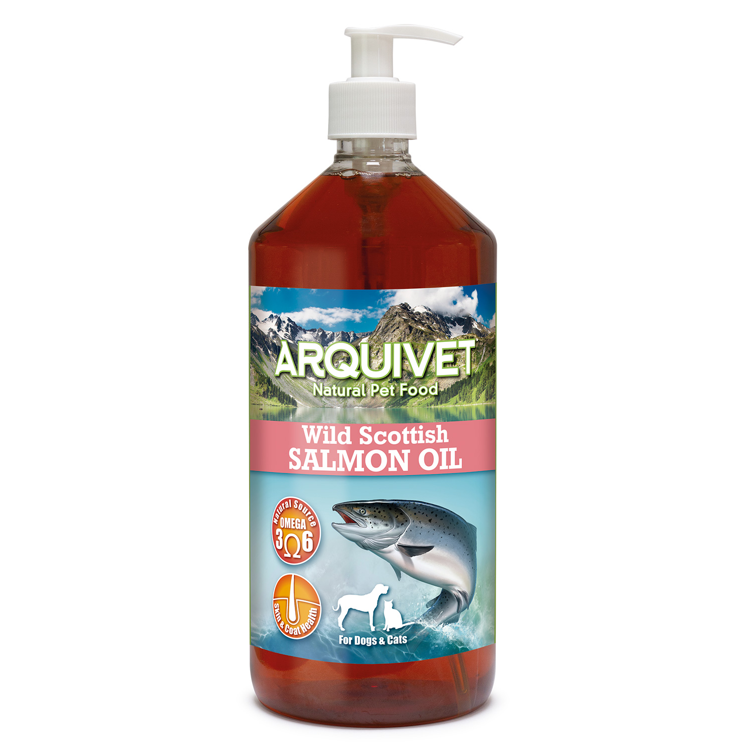 Aceite de salmón escocés - 1 Litro - Para perros y gatos
