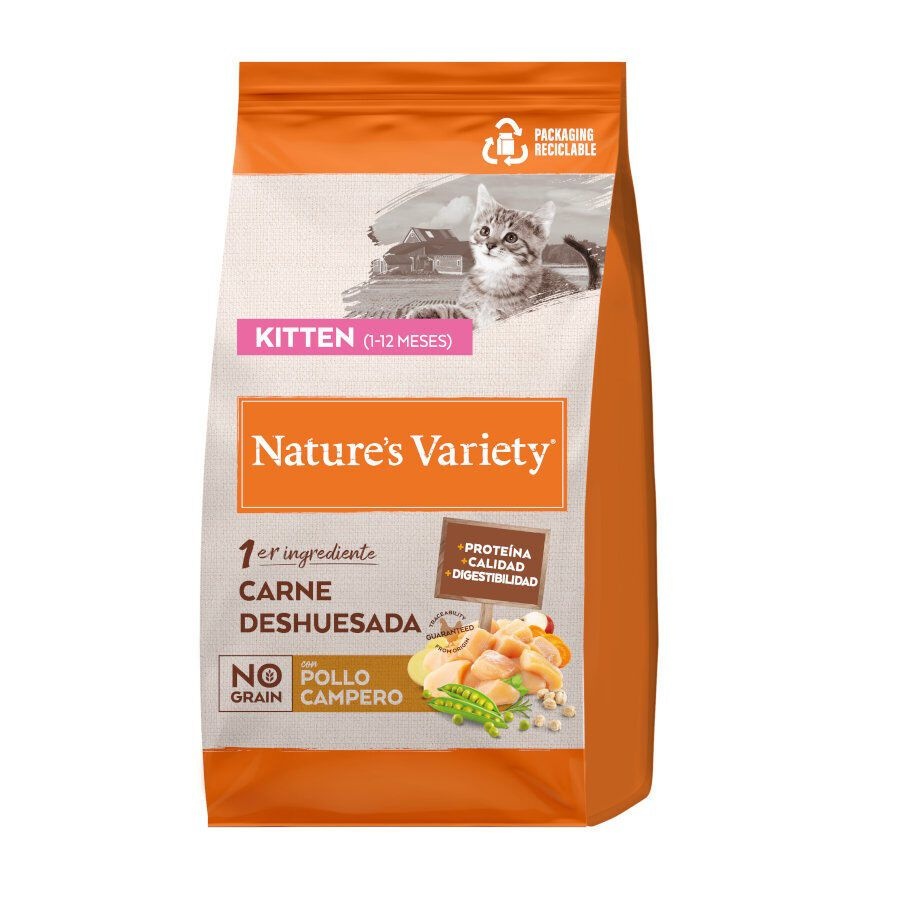 Nature's Variety No Grain Kitten Pollo pienso para gatos