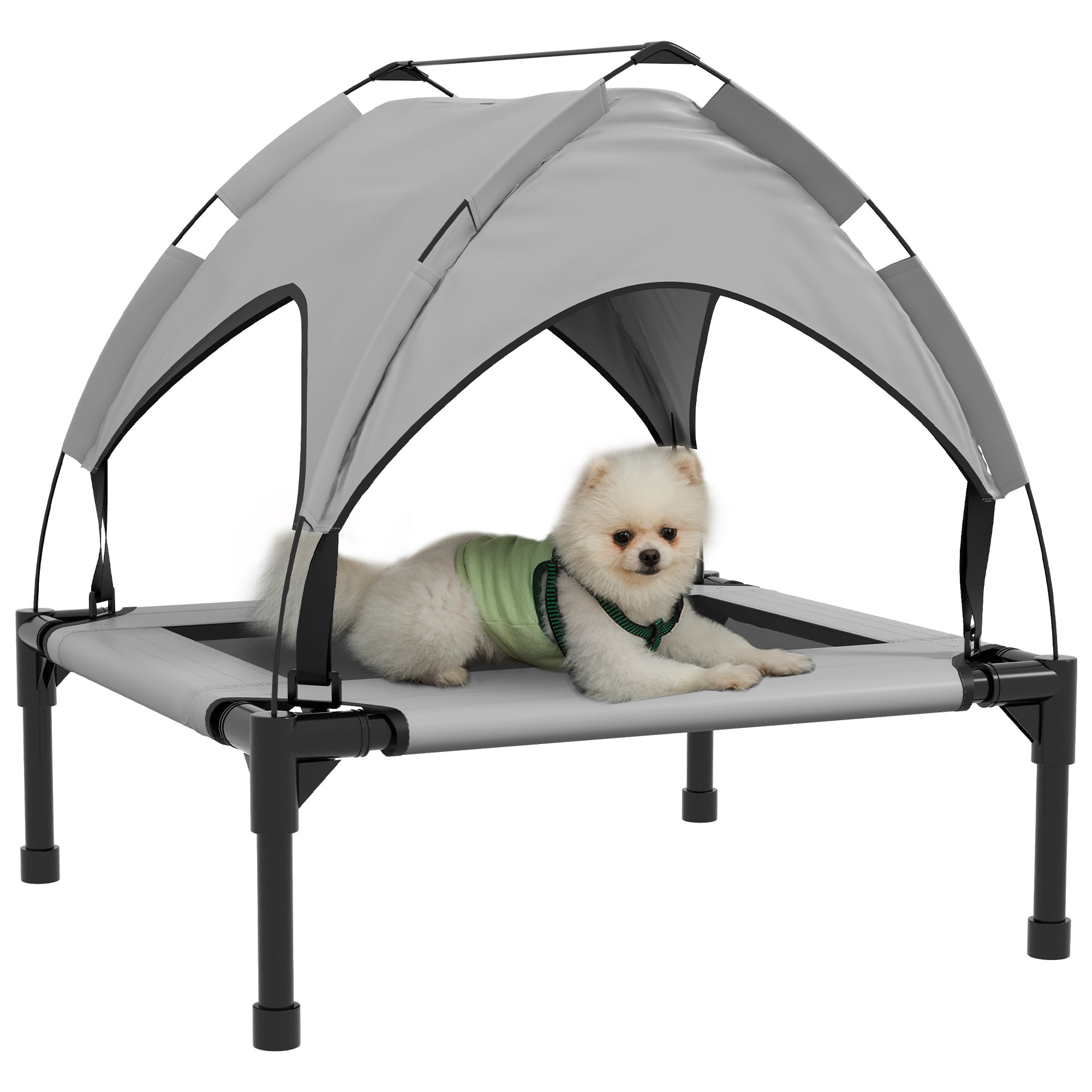 PawHut Cama Perros Elevada Gris