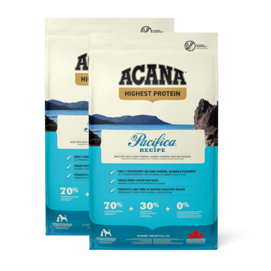 2 x 11.4 kg Acana Pacífica pienso para perros ¡Pack ahorro!