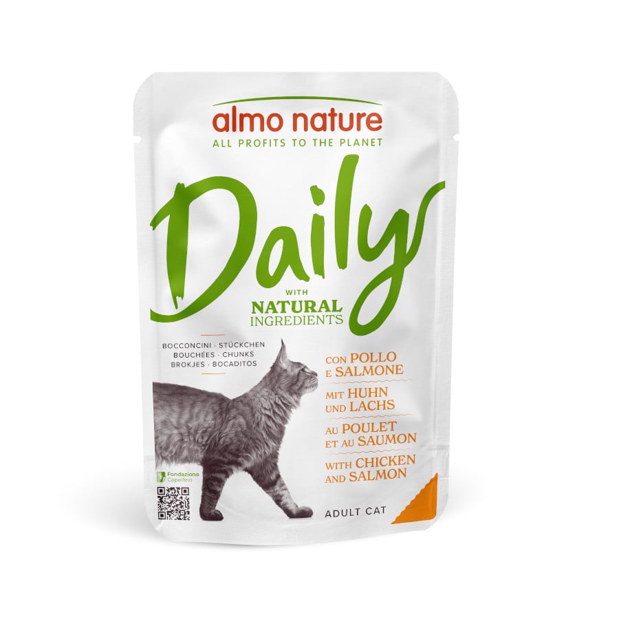 70 g Almo Nature Adult Daily Salmón para gatos