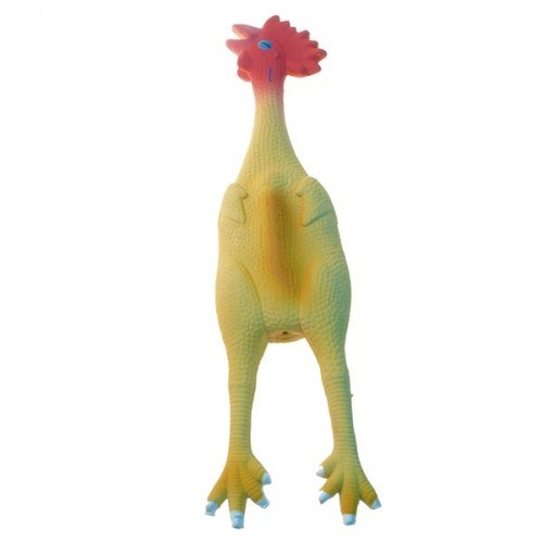 Pollo de látex para perros color Beige