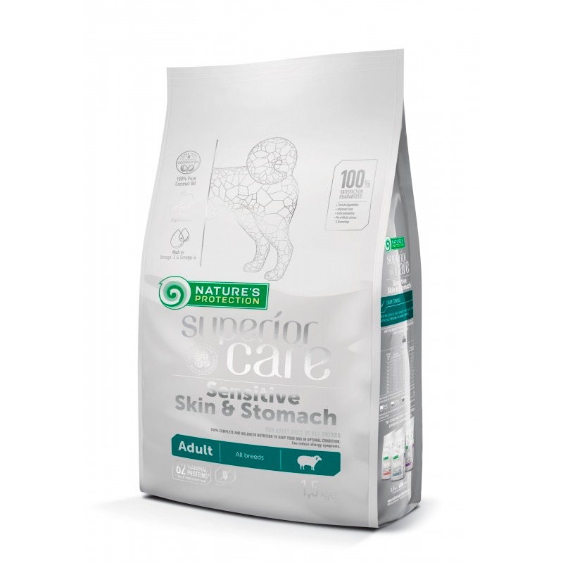 Nature´s Protection Perro Blanco Adulto Sensitive Skin Stomach 1,5 Kg