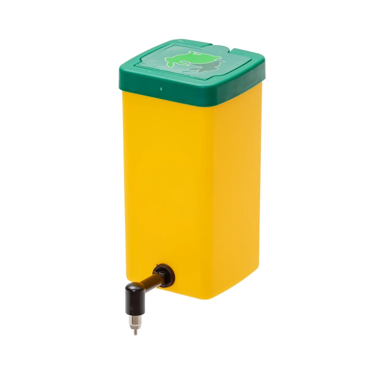 Bebedero para conejos con recipiente y tapa abatible para colgar, 1 L