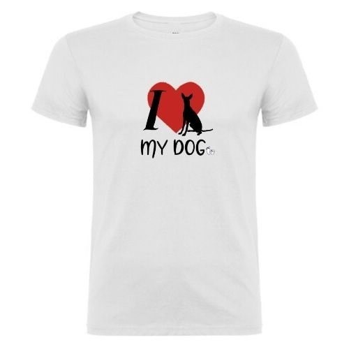 Camiseta unisex "I love my dog" color Blanca, , large image number null