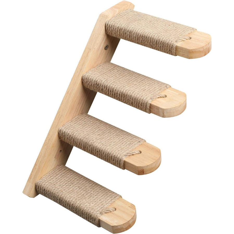 Estanterías de Pared para Gatos de Madera Natural – Diseño Modular Minimalista, Resistentes y Fáciles de Instalar, Compatibles con Fukumaru