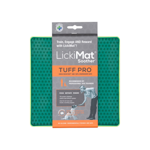 Comedero LickiMat Tuff Soother Pro Verde para perro