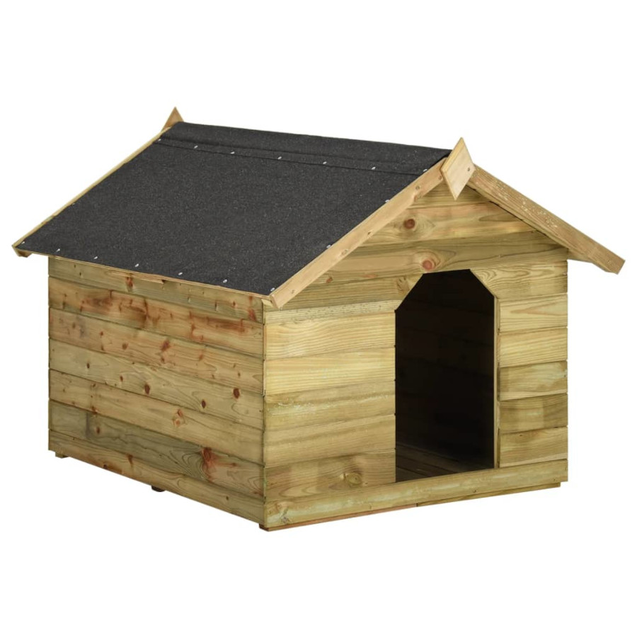 Vidaxl caseta de madera para perros