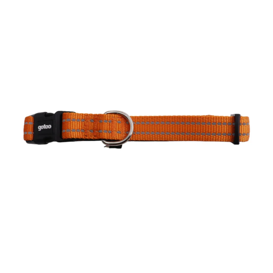 Gotoo Collar de nylon reflectante naranja para perros