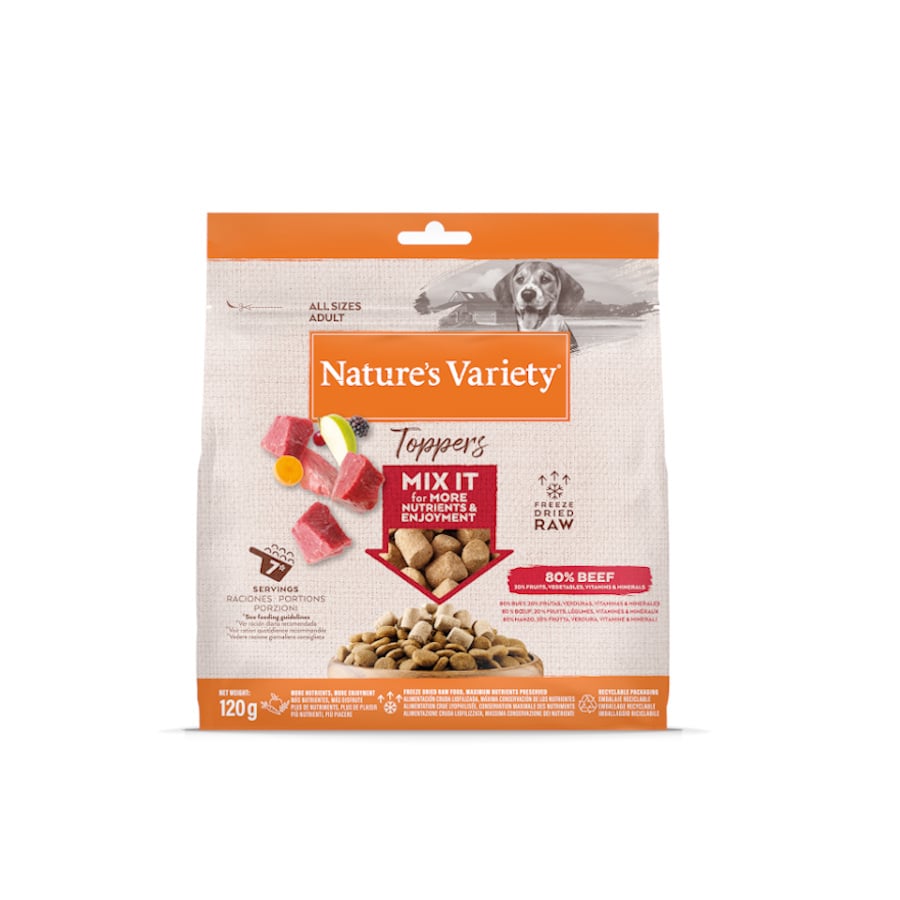 Imagen de Nature’s Variety Toppers Liofilizados Buey para Perros 120 g