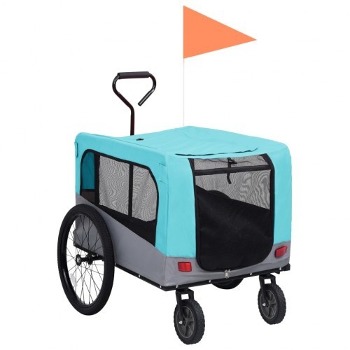 Remolque de bicicleta para mascotas color Azul