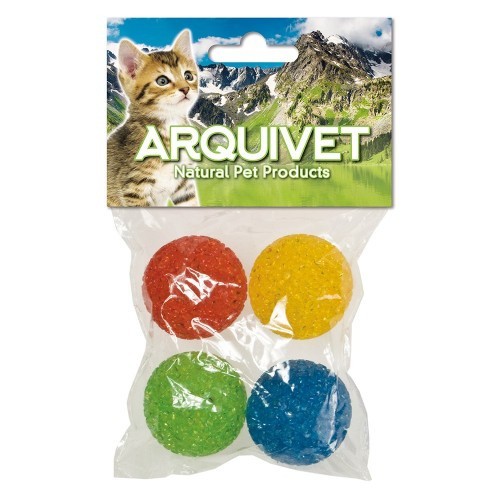 Pack de pelotas de goma redonda para gatos color Variado, , large image number null