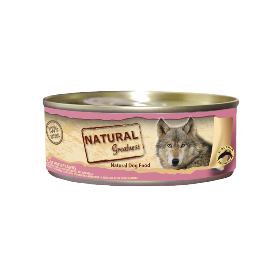 Imagen de Natural Greatness Comida Húmeda Atún y Gambas para Perros 156g