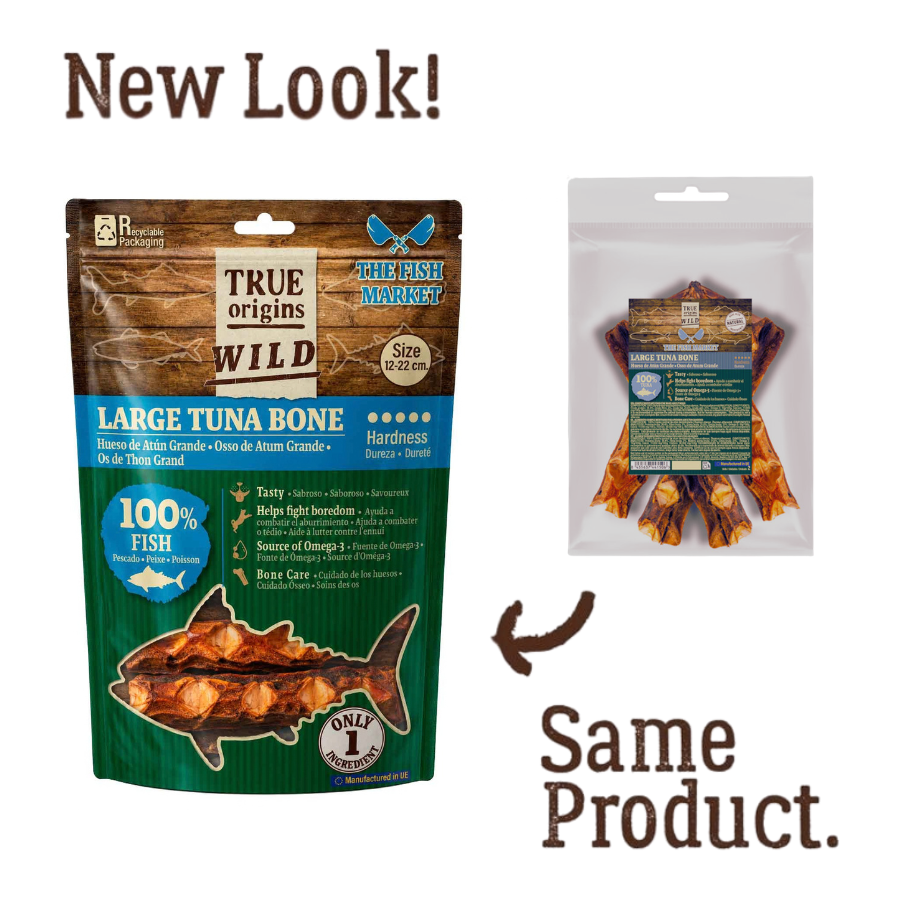 True Origins Hueso de Atún Grande Snack para perros