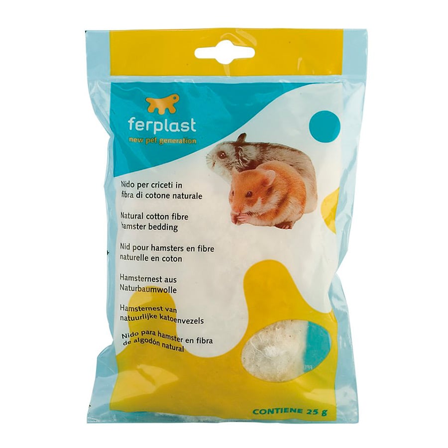 FERPLAST Nido per criceti in fibra di cotone naturale 25 gr