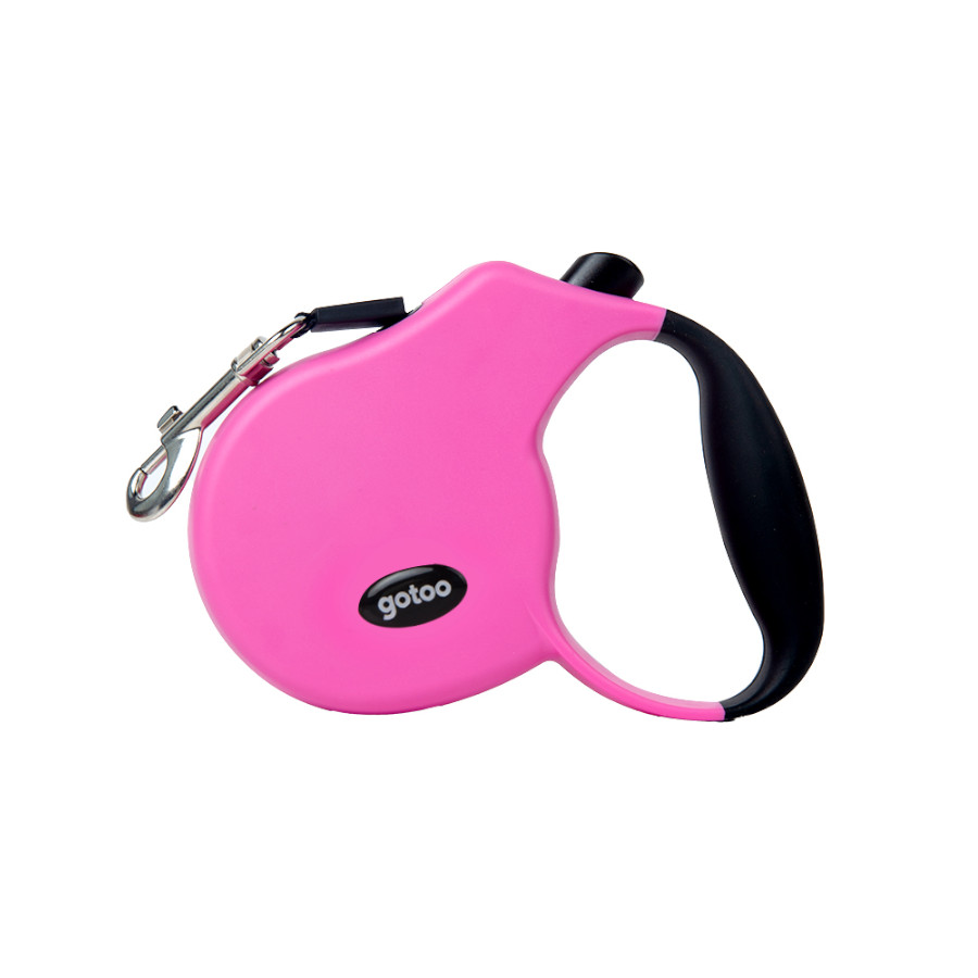 Gotoo Correa extensible rosa para perros