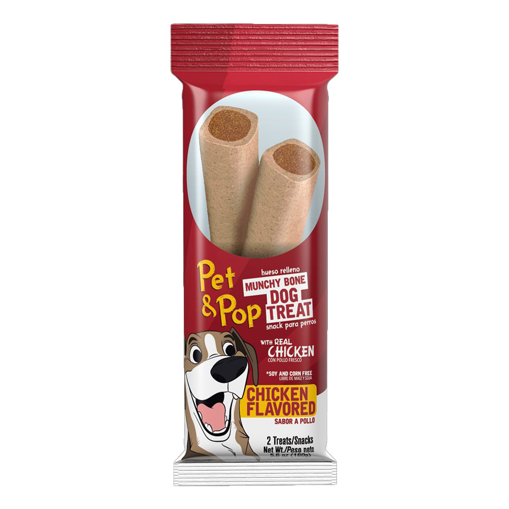 Golosina Munchy Bone Chicken – Fun Pet & Pop. Fabricado en Argentina.