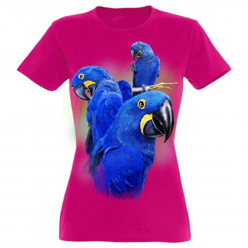 Camiseta Mujer Guacamayo Azul color Fucsia, , large image number null