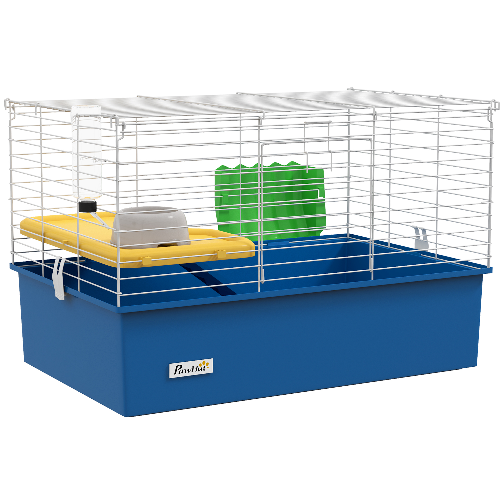 PawHut Jaula Animales Pequeños Azul y Blanco