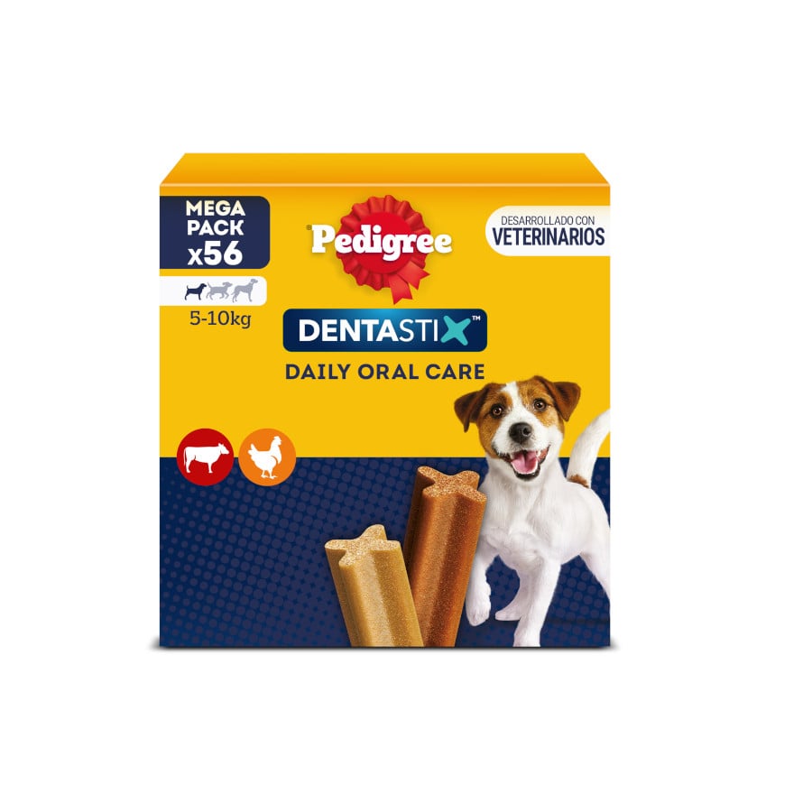 Pedigree Dentastix – Snack para perros mini y pequeños Pedigree Dentastix. Talla 56 sticks