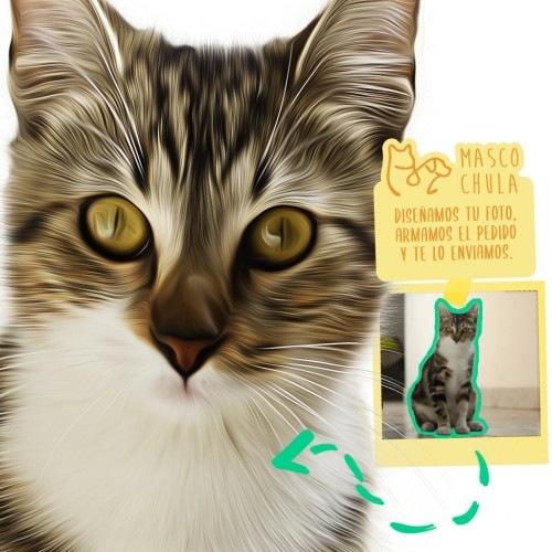 Mascochula rocco retrato realista personalizado en digital con tu mascota