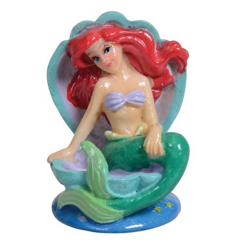 Figura Ariel sobre concha adorno acuarios