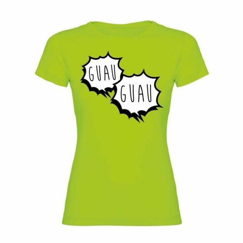 Camiseta mujer "Guau, guau" color Verde, , large image number null