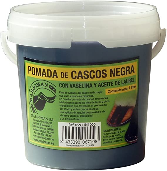 Pomada para Cascos Negra Marjoman | Equipamiento para el caballo | Producto de Guarnicionería | Tradición artesana | Los Nietos
