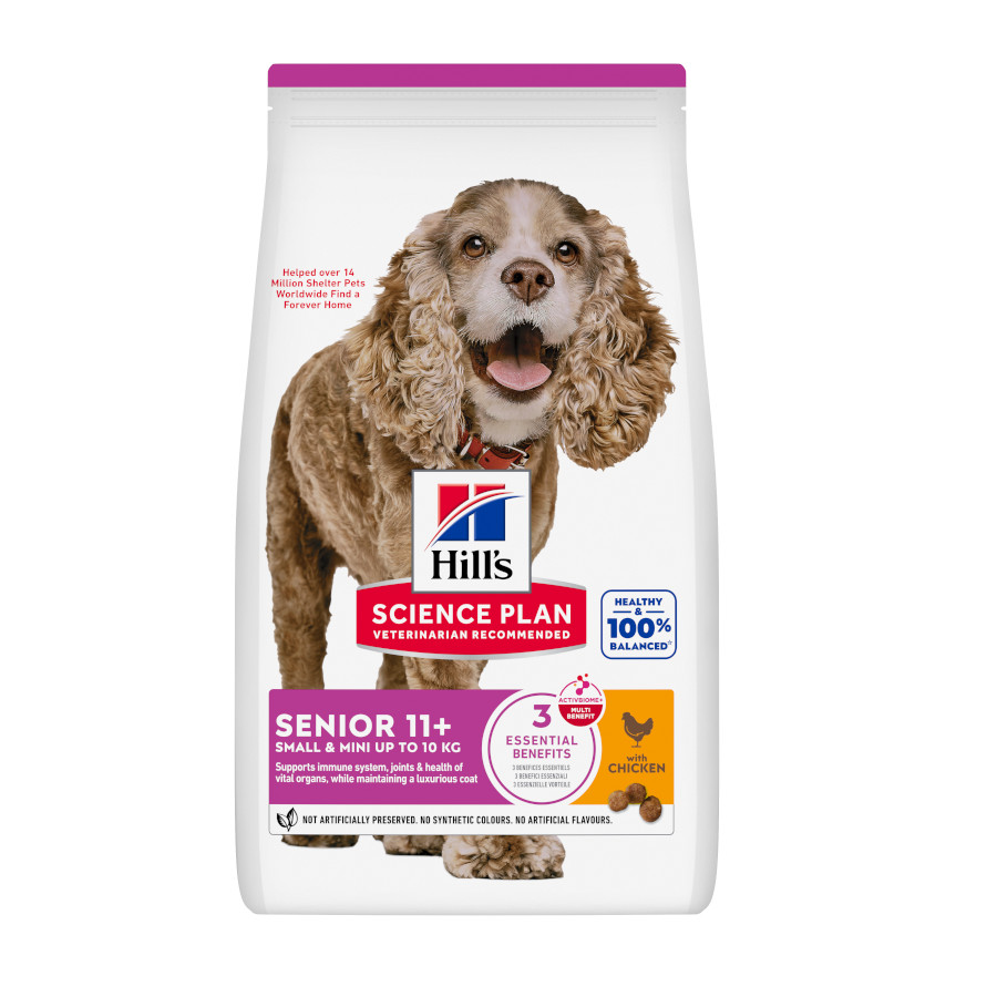 1.5 kg Hill’s Science Plan Senior 11+ Small y Mini pollo pienso para perros