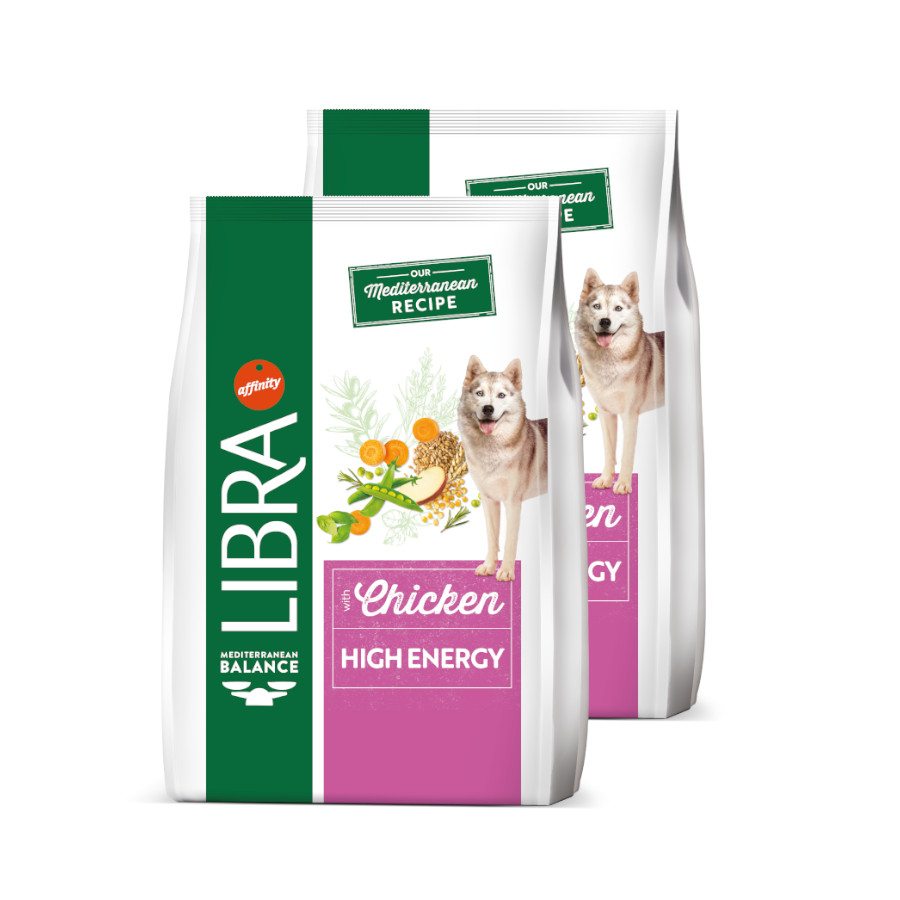 2 x 12 kg Libra High Energy Pollo pienso para perros ¡Pack ahorro!