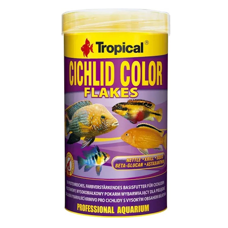 0.25 L Tropical Cichlid Color Flakes Alimento en Escamas para peces