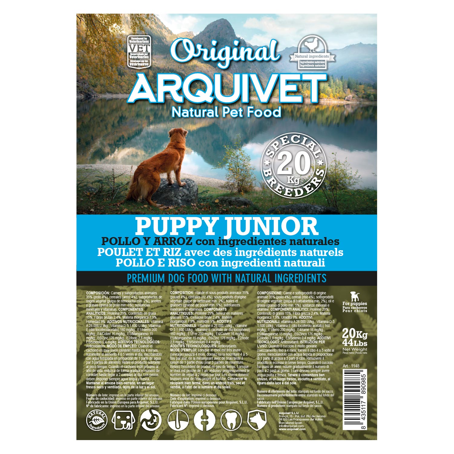 ARQUIVET DOG ORIGINAL – Puppy Junior 20Kg