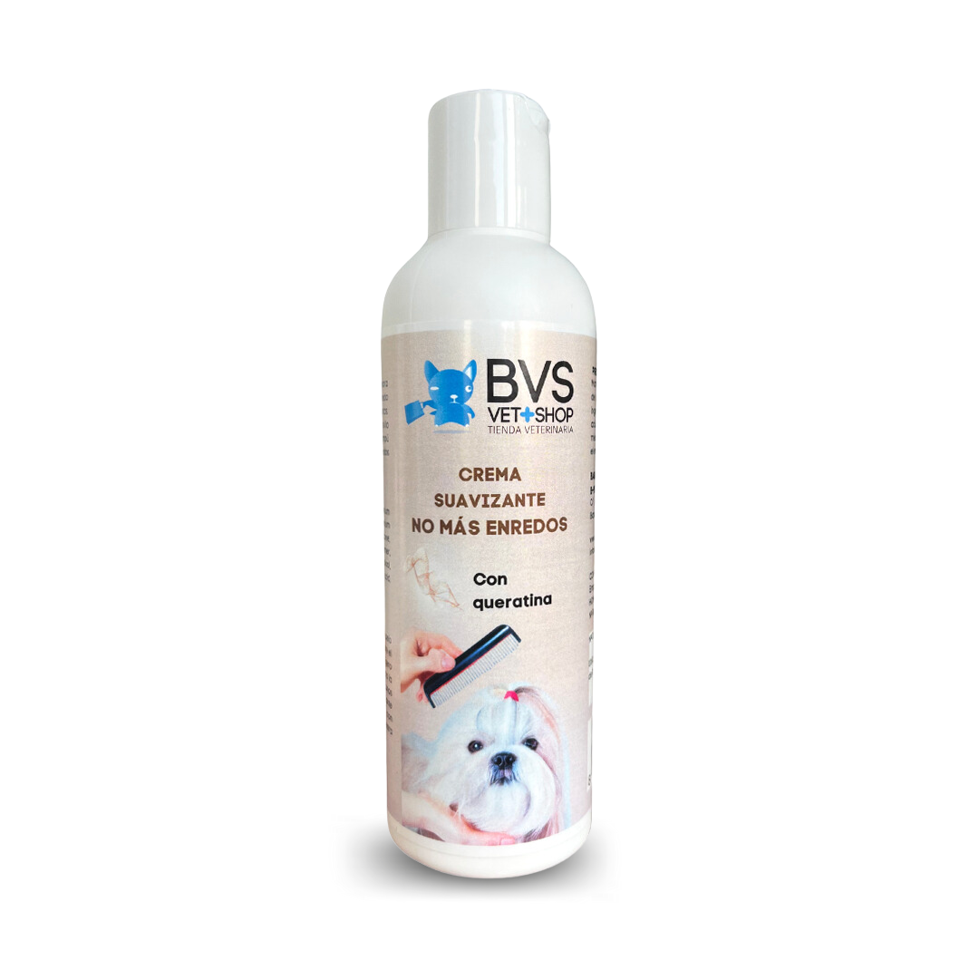 Mascarilla Suavizante No más Enredos BVS | Crema suavizante para suavizar y desenredar el pelaje de perros y gatos.