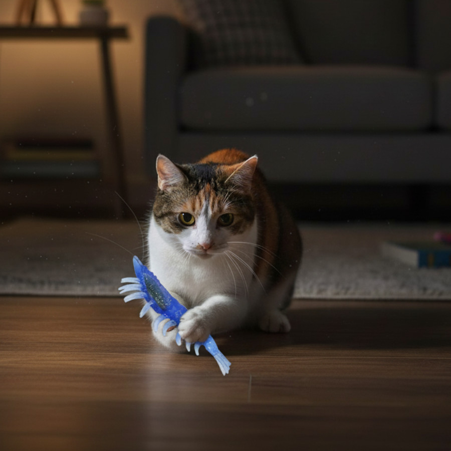 Playology Pack de Lagartos de Goma Realistas para gatos