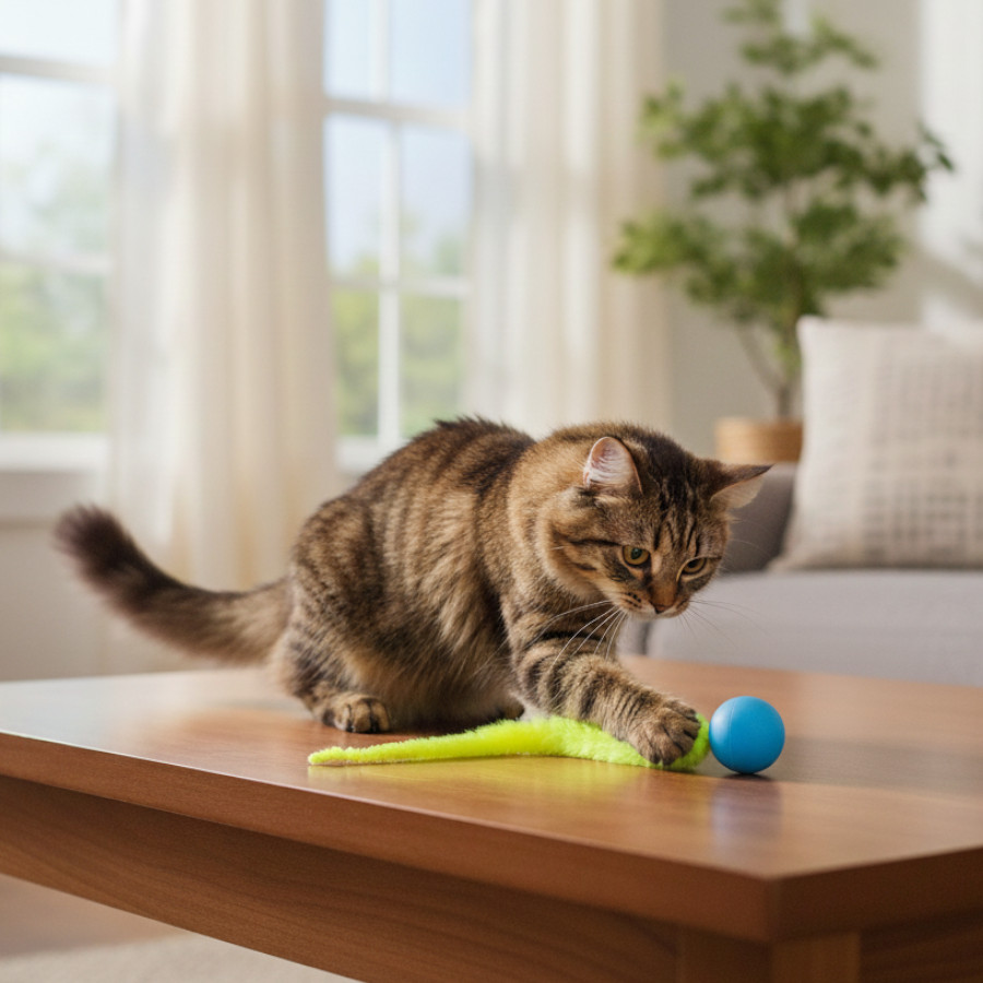Tootoy! Pelota Interactiva con Cola para gatos