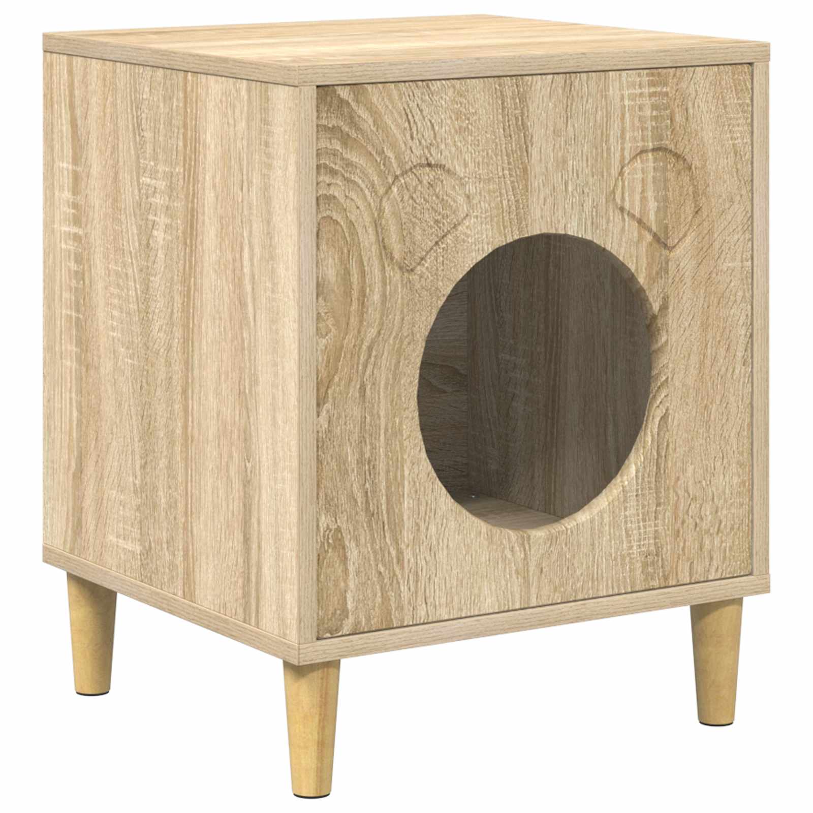 vidaXL Casa para Gatos Sonoma 42,5 x 40 x 53 cm Madera de ingeniería