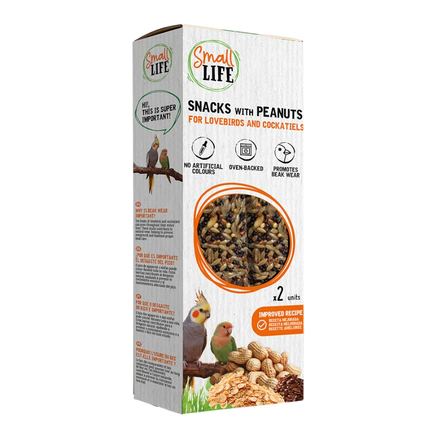 Small Life Snack con cacahuetes para agapornis y ninfas