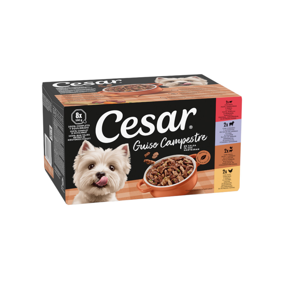 24 tarrinas x 150 g Cesar Receta campesina tarrina en Salsa para Perros  ¡Pack ahorro!