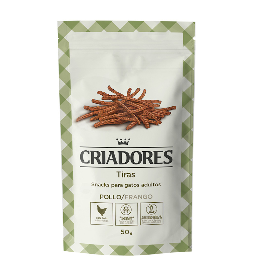 6 bolsitas x 50 g Criadores Tiras Piccolinis de Pollo para gatos ¡Pack ahorro!