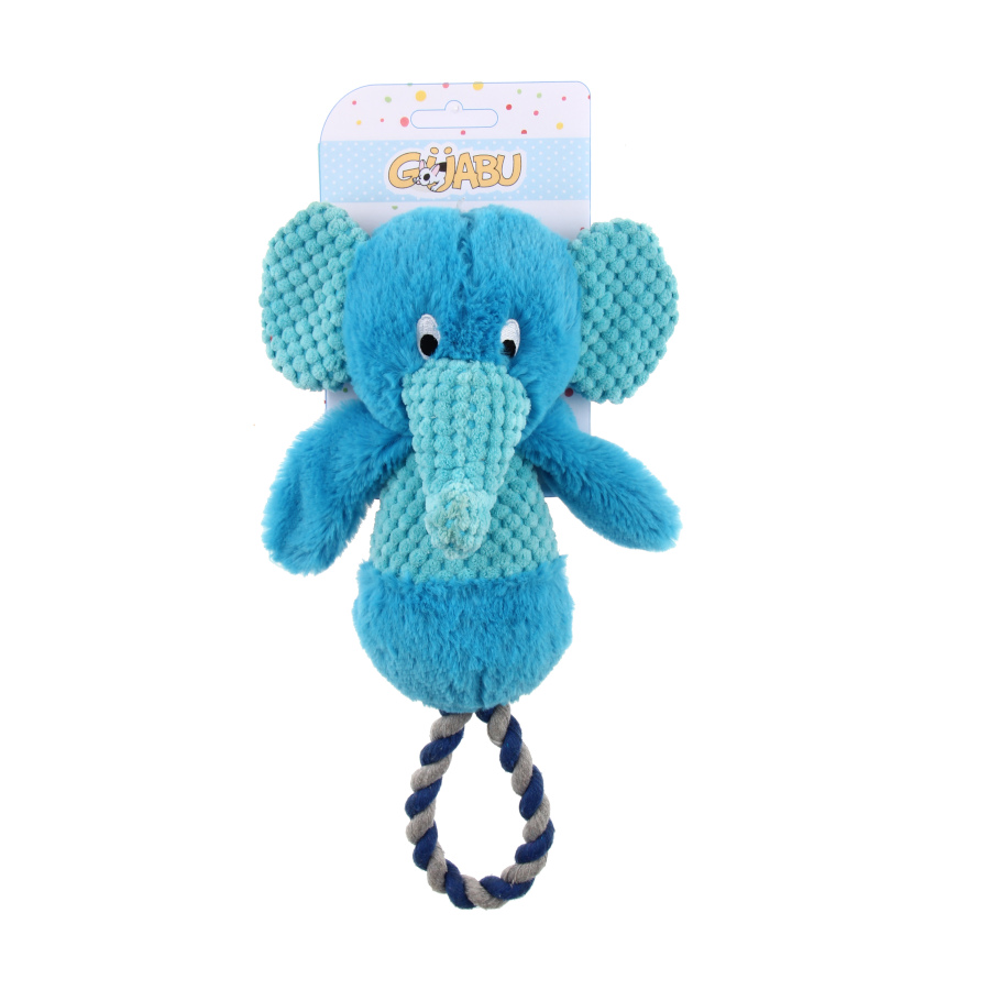 Guabu Elefante Azul de Peluche con Cuerda para perros, , large image number null