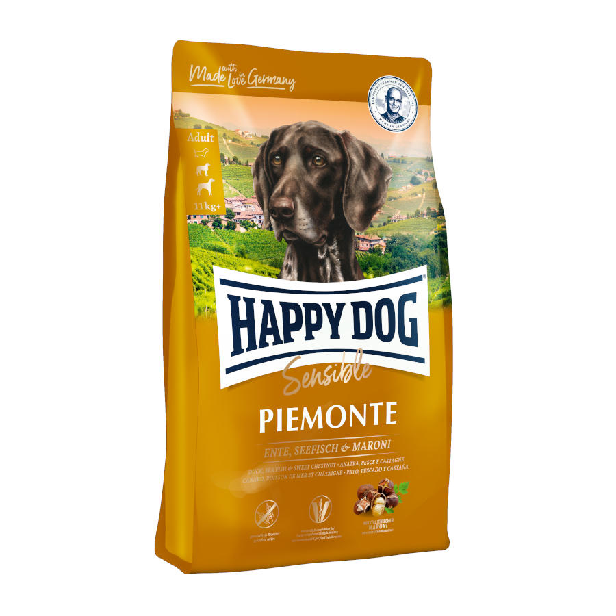 10 kg Happy Dog Adult Sensible Piemonte Pato y Pescado pienso