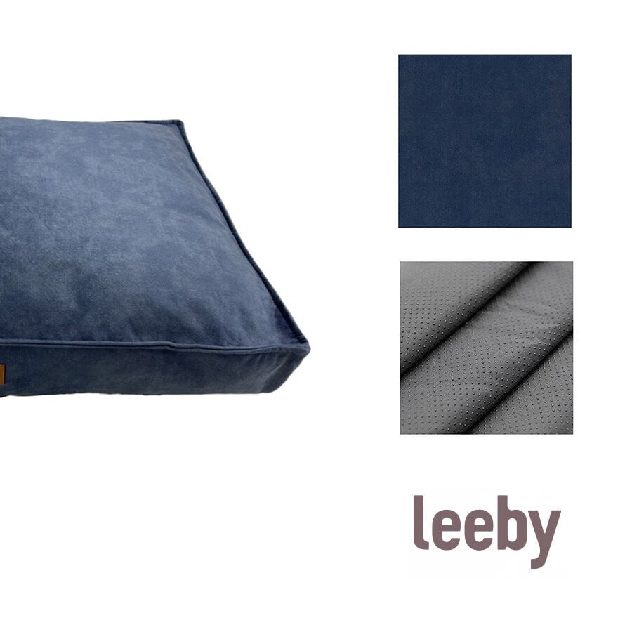 Leeby Colchoneta Impermeable y Desenfundable Azul Marino para perros