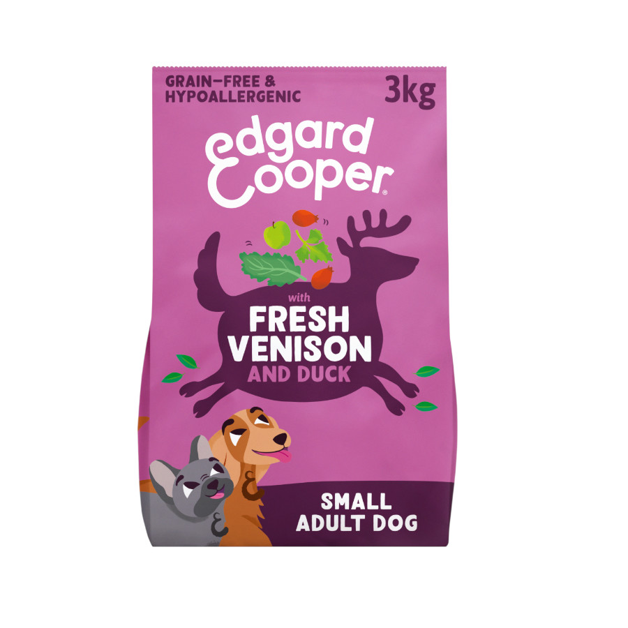 3 kg Edgard & Cooper Pienso Hipoalergénico Venado y Pato para perros adultos mini