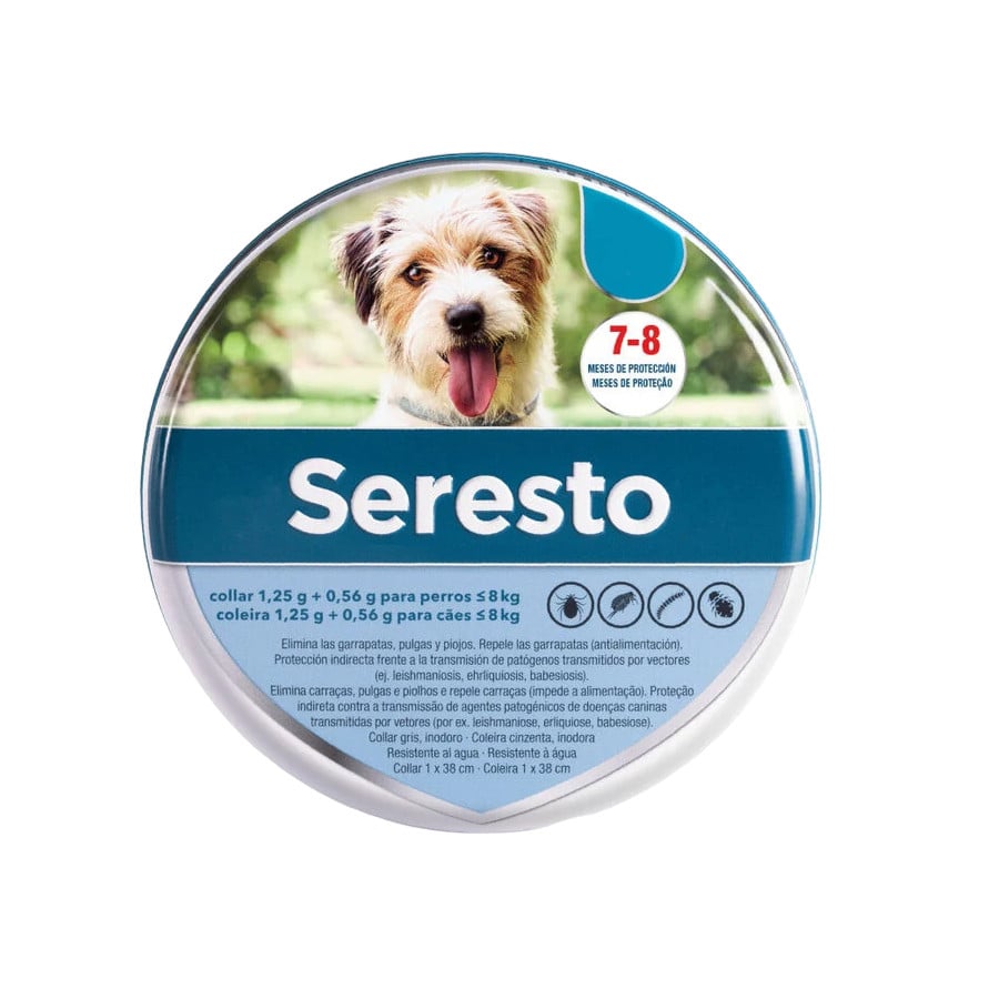 1 collar <8 kg Seresto Collar Antiparasitario para perros