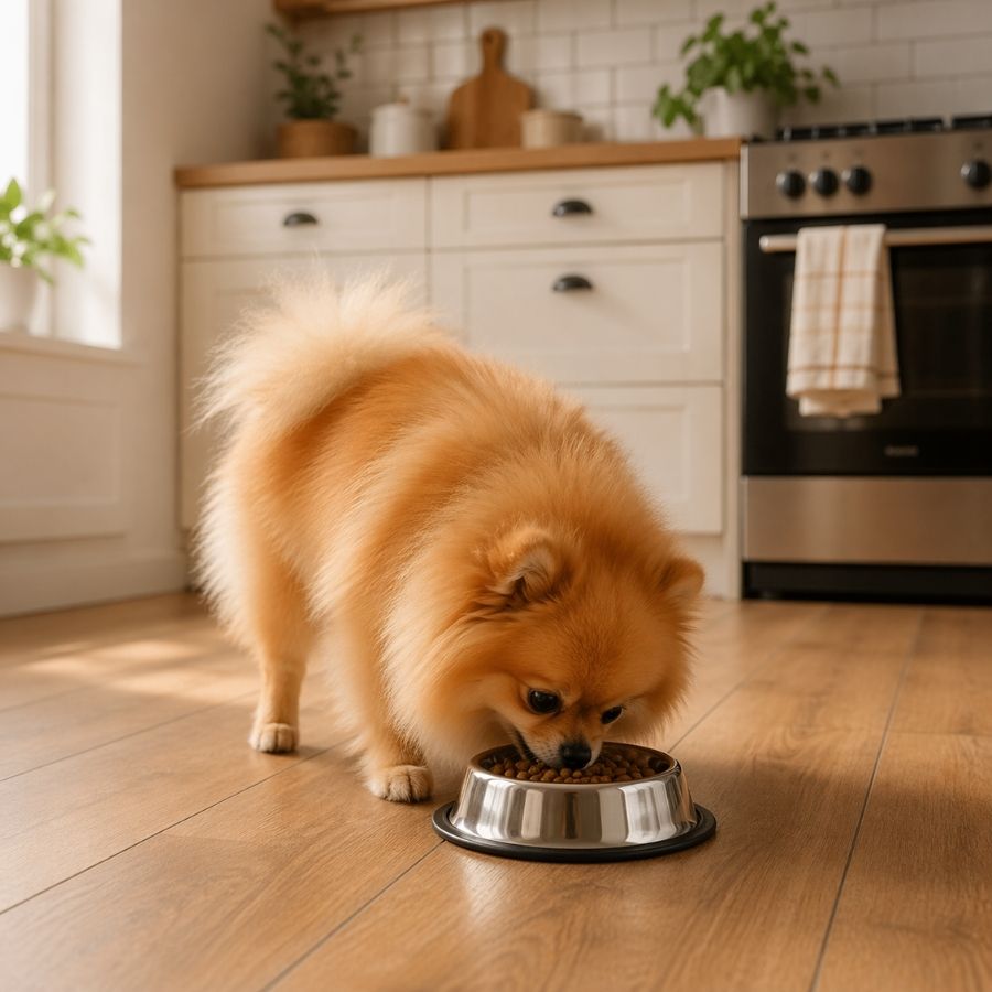 Leeby Comedero de Metal con Aro de Silicona para perros