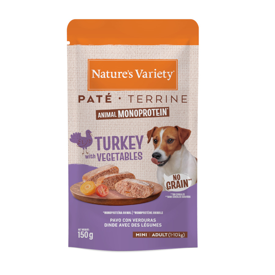 Imagen de Nature’s Variety Paté Monoproteico Pavo Mini para Perros 150 g