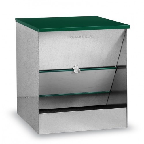 Comedero estilo tolva para perros color Verde