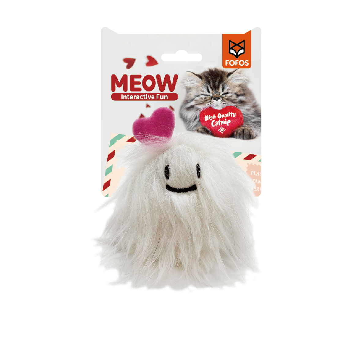 FOFOS | Bola Peluda y Corazón com Catnip Natural (Colección Día de San Valentín) – Para Gato